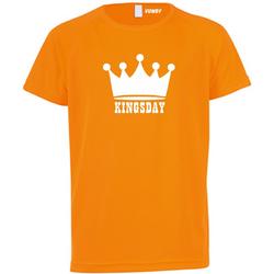 T-shirt kinderen Kingsday | Koningsdag kleding kinderen | oranje shirt | Oranje | maat 164